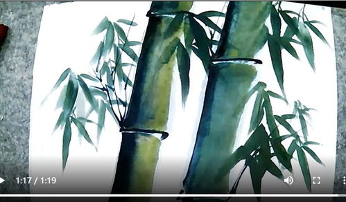 國畫竹子零基礎學習 零基礎學國畫教學視頻竹子篇,創作竹子作品各種造型技法講解示范 知識 名師課堂